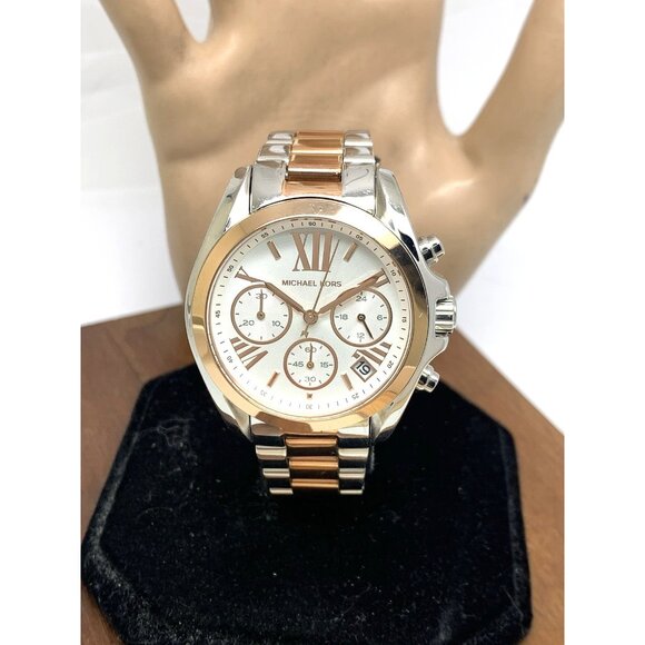 Michael Kors Women\'s Watch MK7258 Quartz Chronograph Rose Gold Silver 36mm main image 14